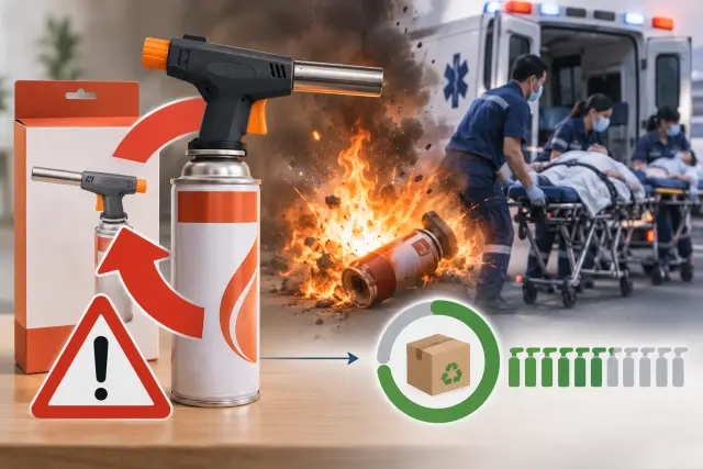 Đèn khò gas Iwatani đang bị thu hồi lại gây cháy, nổ bình gas — 3 người đi cấp cứu, mới 57,9% sản phẩm được thu về